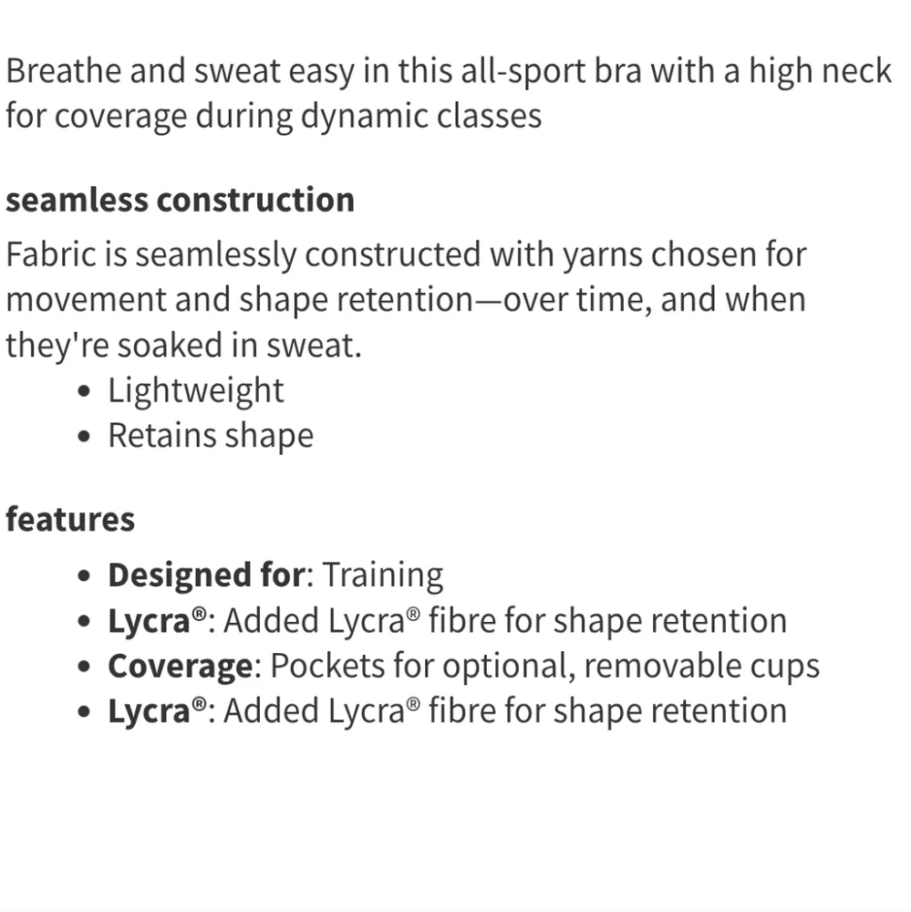 Lululemon Energy Bra *High Neck Black - Size 8 - Picture 7 of 11